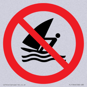 Prohibition: No windsurfing